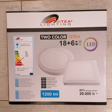 LED nadgradni panel 18W + 6W okrugli M18NO-D crvena + 6500K