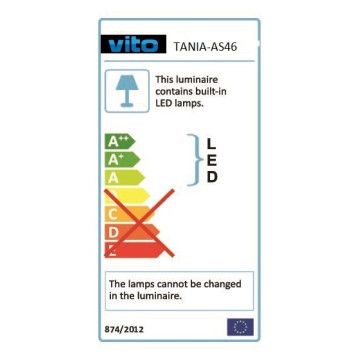 Led plafonjera 46 cm 42W TANIA-AS46 3000-6400K braon sa daljinskim