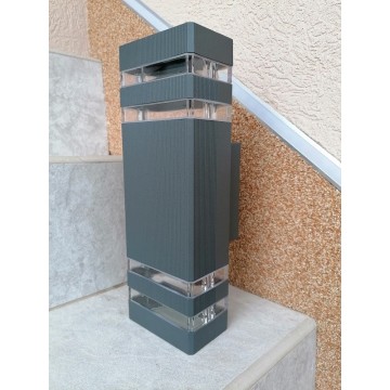Baštenska zidna lampa 2xGU10 M035 II antracit siva