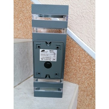 Baštenska zidna lampa 2xGU10 M035 II antracit siva
