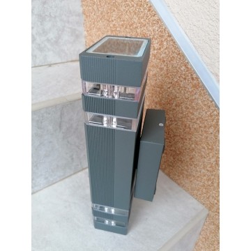 Baštenska zidna lampa 2xGU10 M035 II antracit siva