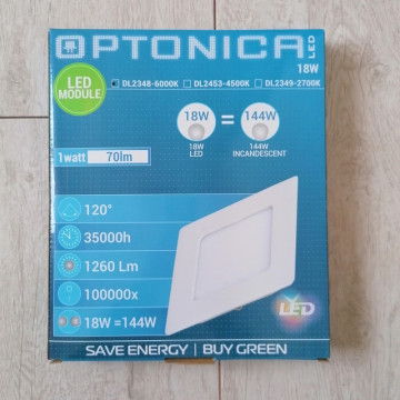 LED panel ugradni DL2348 18W 6000K