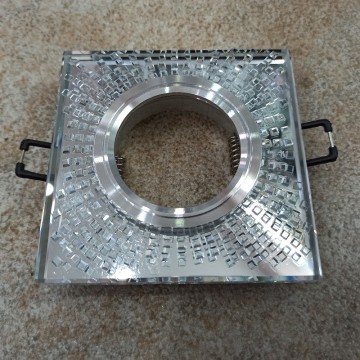 Rozetna staklena M206049 transparentna kristalna