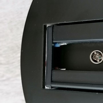 Šinski konektor ugradni crni