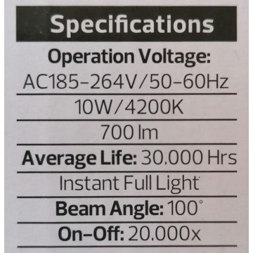 Nadgradna LED svetiljka Sandra 10W crna