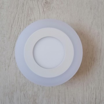 LED nadgradni panel 3+3W okrugli M6NO-D 6500K + plava