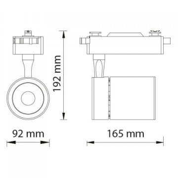 LED šinski reflektor 35W DUBLIN 4200K beli