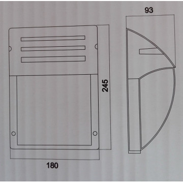 Baštenska zidna lampa 1xE27 BOSS bela