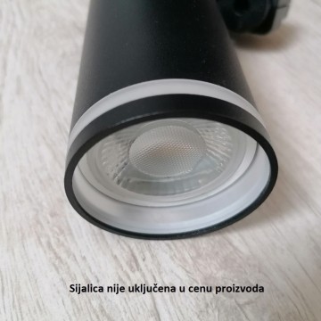 Šinski reflektor 1xGU10 GRAL crni
