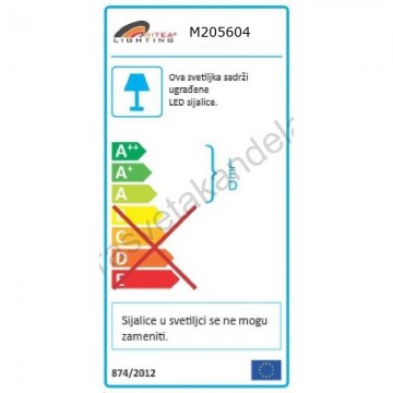 LED vodonepropusna svetiljka M205604 36W 6500K integrisana
