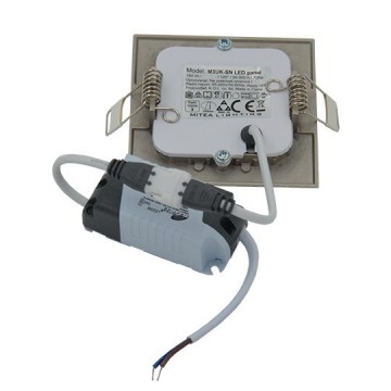LED panel 3W četvrtast M3UK-SN 6500K mat hrom