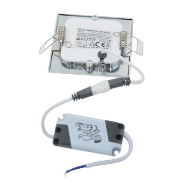 LED panel 3W četvrtast M3UK-CH 6500K hrom