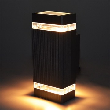Baštenska zidna lampa 2xGU10 M035 antracit siva