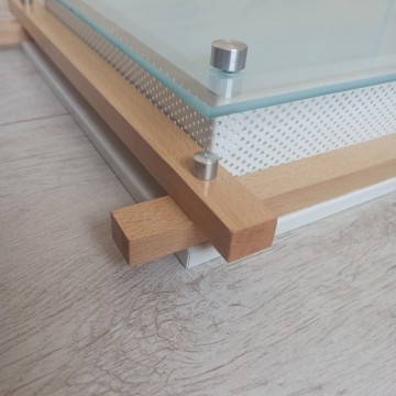 Drvena plafonjera 46cmx46cm 4xE27 234-4S svetlo drvo