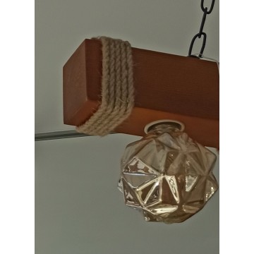 Visilica dužine 60cm 3xE27 GREDA-3V drvena