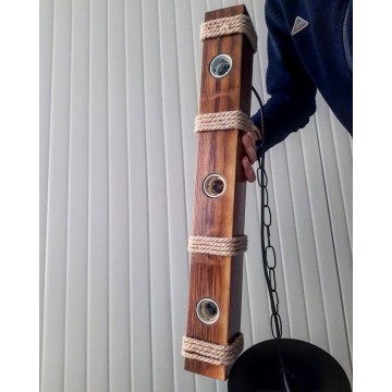 Visilica dužine 60cm 3xE27 GREDA-3V drvena