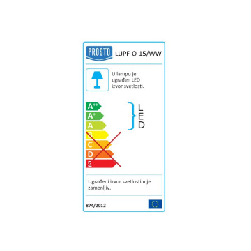 LED panel ugradni 15W okrugli LUPF-O-15/WW  3200K - nov sistem ugradnje