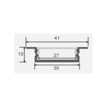 Aluminijumski ugradni profil 2000x41x10mm Optonica