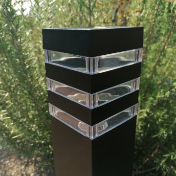 Baštenska stubna lampa visine 30cm PALMERA/S2 crna