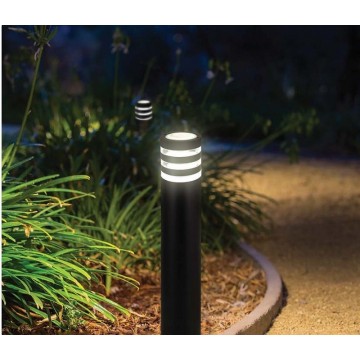 Baštenska stubna lampa visine 50cm PALMERA-3 crna