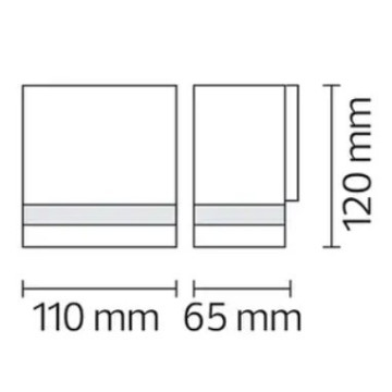 Baštenska zidna lampa 1xGU10 REGNUM-1 crna