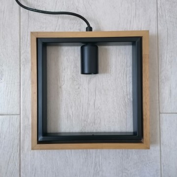 Visilica rustic 1xE27 BERN metal+drvo