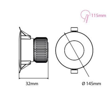 Ugradni LED panel 20W 7000K ALEXA-20