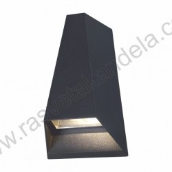 Baštenska zidna LED lampa M954050 2x3W crna