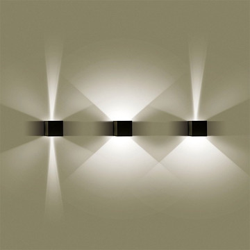 Baštenska zidna LED lampa M954040 10W crna - podesiv ugao osvetljenja