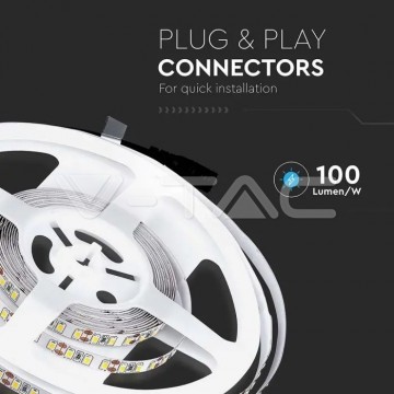 Led traka 5m 2835 120d IP20 3000K V-TAC