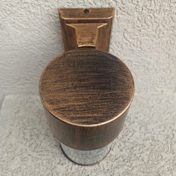 Baštenska zidna lampa 1xE27 ENEA-1 braon