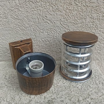 Baštenska zidna lampa 1xE27 ENEA-1 braon