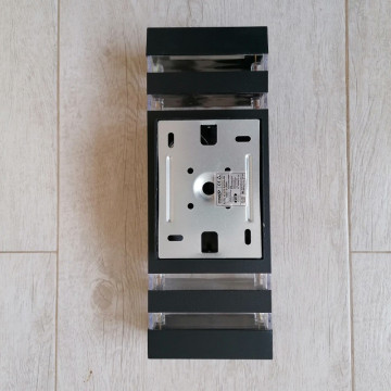 Baštenska zidna lampa 2xGU10 ANNA-2 crna