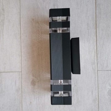 Baštenska zidna lampa 2xGU10 ANNA-2 crna