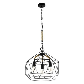 Visilica vintage 3xE27 M426 (3) crna