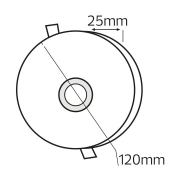 LED rozetna 12W VALENTINA-12 2CCT 3000K/6400K bela