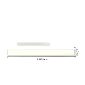 LED visilica dužine 118,5cm INNOVA5-40 40W 4000K bela