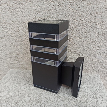 Baštenska zidna lampa PALMERA/S1 crna