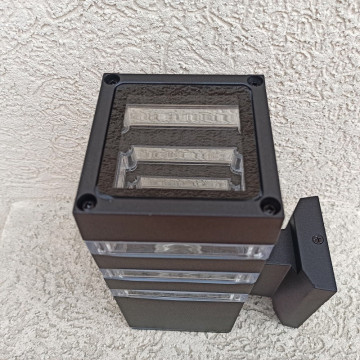 Baštenska zidna lampa PALMERA/S1 crna