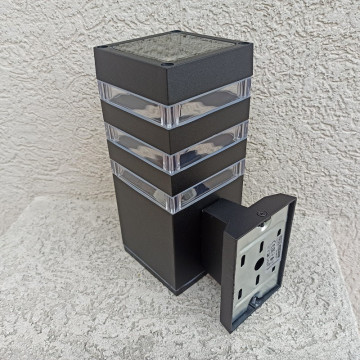 Baštenska zidna lampa PALMERA/S1 crna