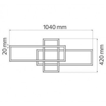 LED luster plafonjera dužine 104cm 36W 4000K CONCORDE-36 crna