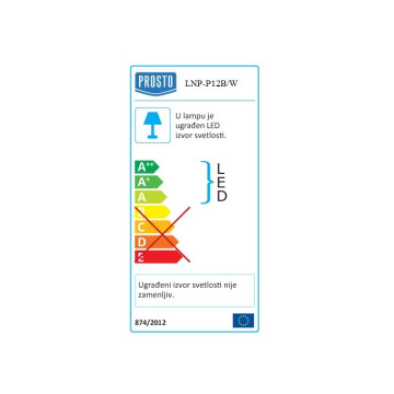 LED nadgradni panel 12W četvrtast LNP-P12B/W 6500K