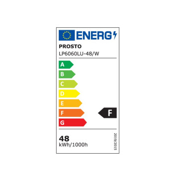 LED panel "sočivo" 48W 6500K LP6060LU-48/W 595x595x25 mm