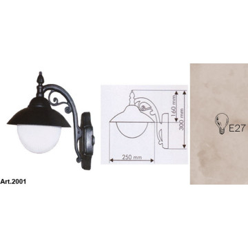 Baštenska zidna lampa 1xE27 VISIBABA-1Z crna