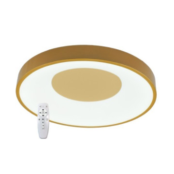 LED plafonjera SMD M205463 2x24W 3000~6500K 3CCT zlatna sa daljinskim