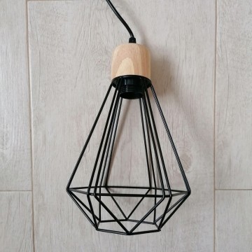 Visilica vintage LAMBA-3L metal+drvo