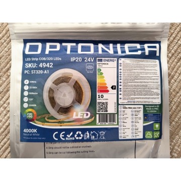 COB LED traka 4000K 5m 24V 10W/m 320d IP20 ST4942
