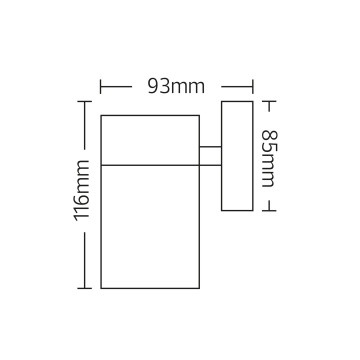 Baštenska zidna lampa 1xGU10 HL265 MANOLYA-1 crna