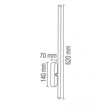 Led zidna lampa 10W 4200K SALDA-10 crna