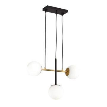 Visilica 3xE27 VEGA-3L metal/staklo crno-zlatna